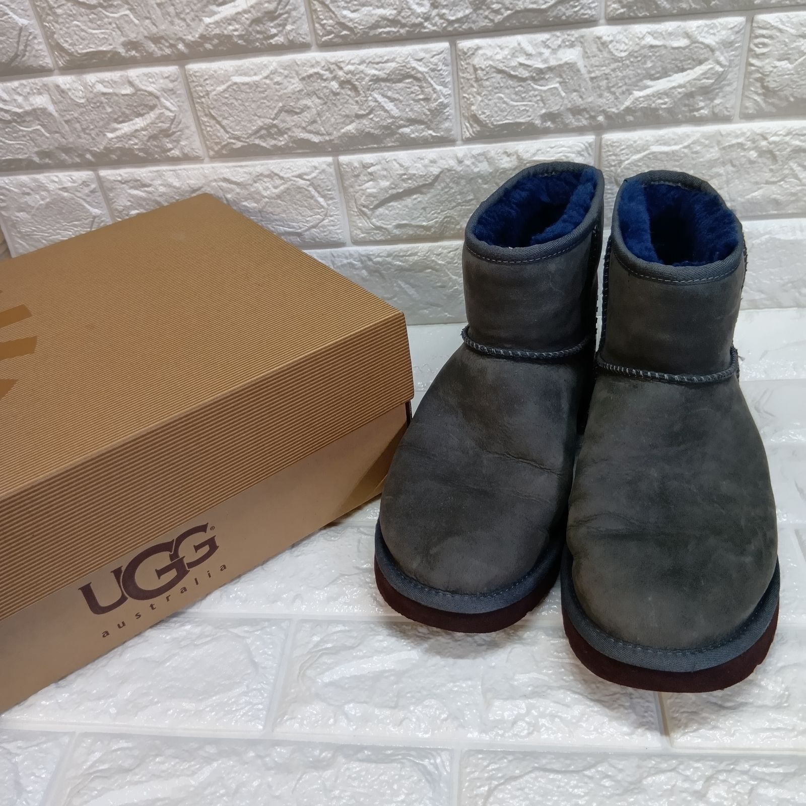 【最終値引】未使用　UGG Classic MINI DECO  ネイビー 中古・古着通販】UGG (アグ) クラシック ミニ II ネイビー サイズ:23
