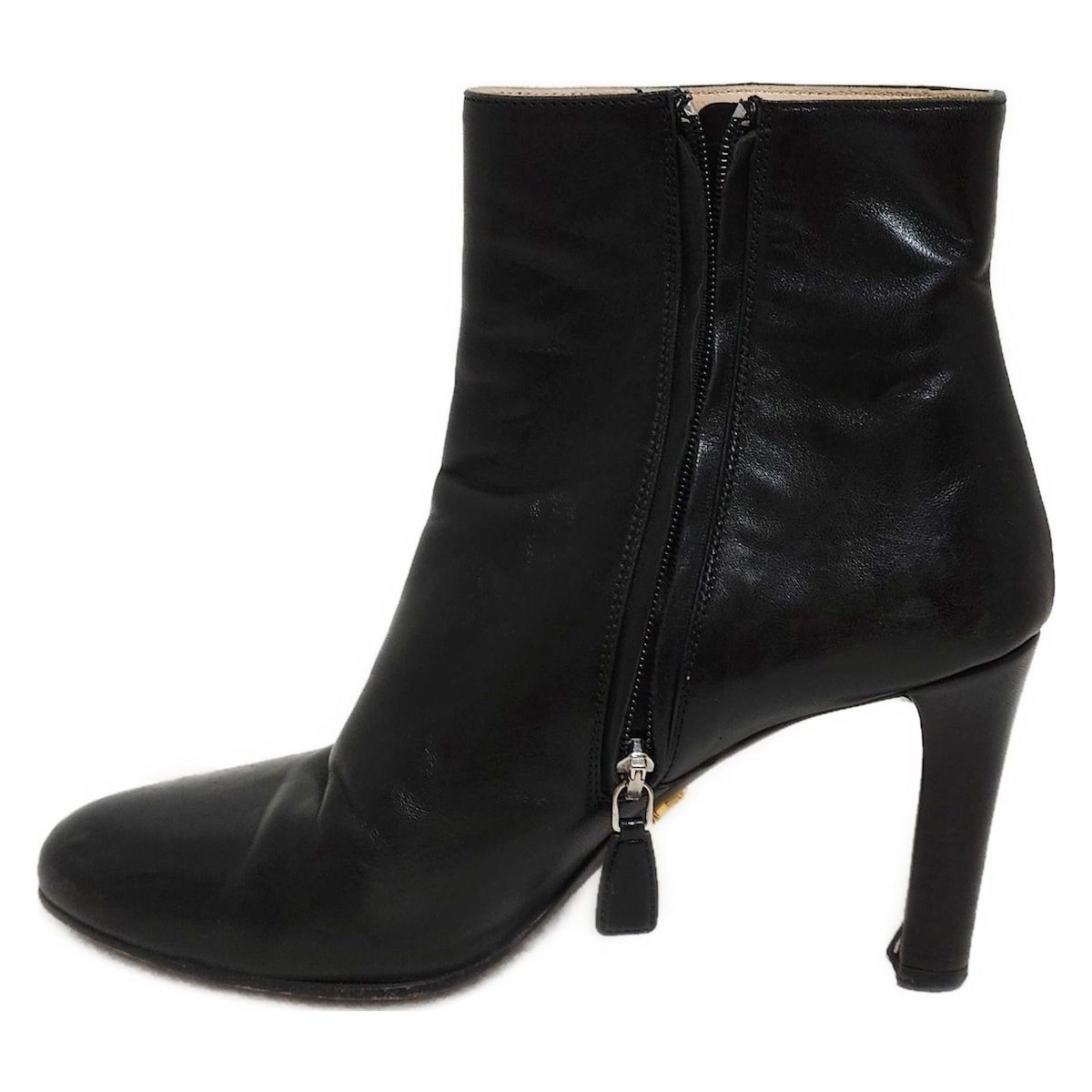 PRADA(プラダ) ショートブーツ 36 レディース - 黒 レザー - メルカリ