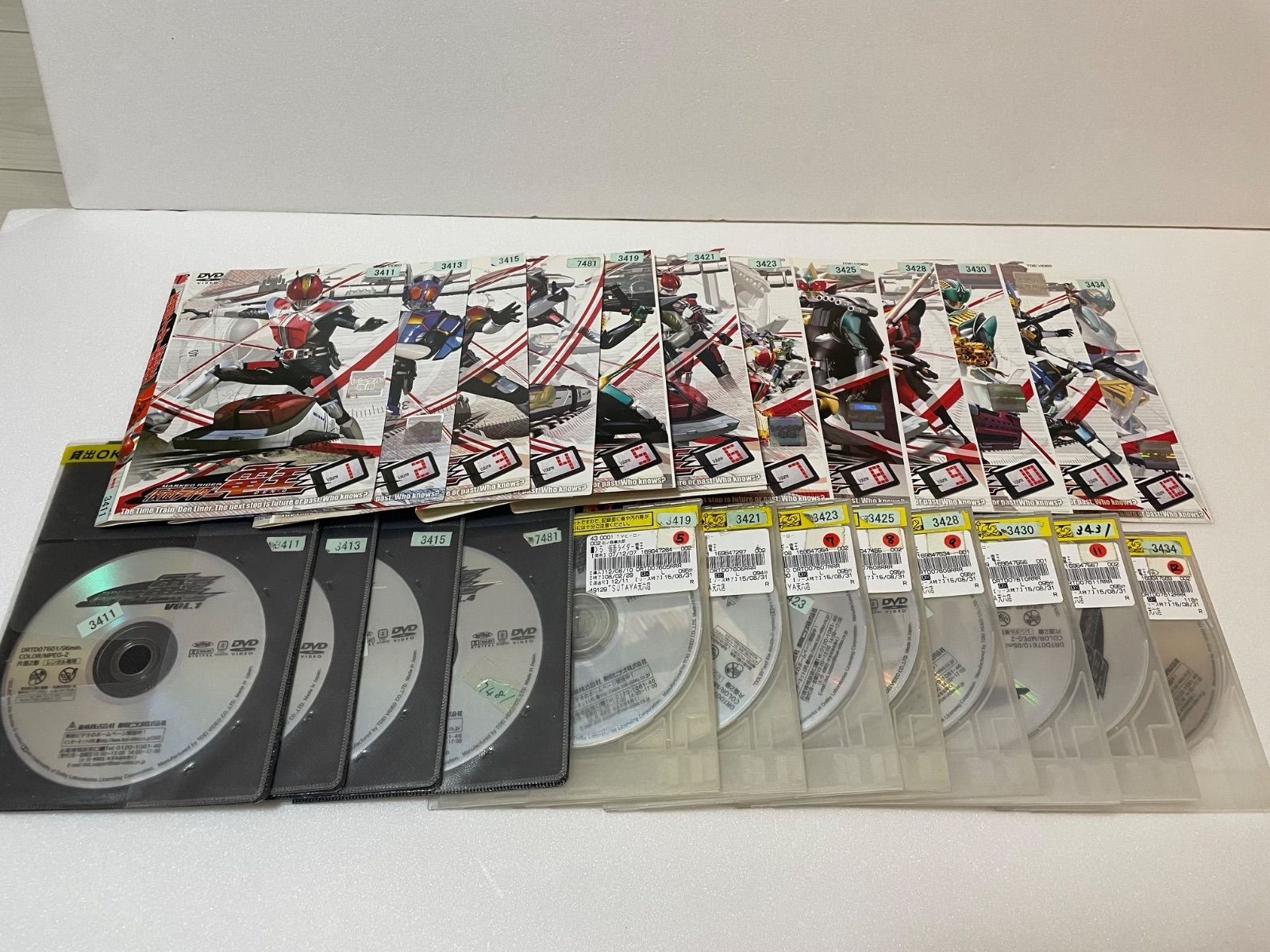 仮面ライダー電王 DVD全12巻セット 主演 佐藤健 中村優一 桜田通ほか 再生 済 東映特撮ヒーローシリーズ