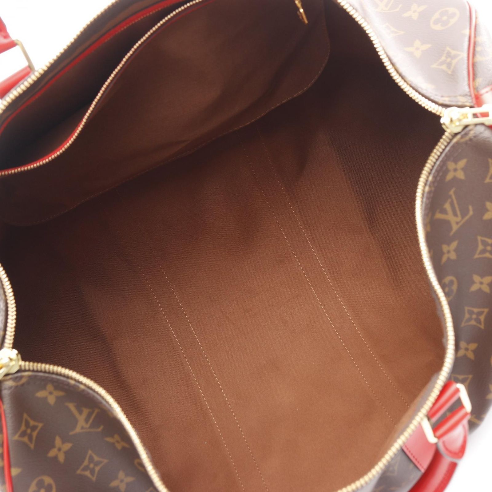 LOUIS VUITTON ルイ ヴィトン キーポル バンドリエール50 モノグラム ポピーレッド ボストンバッグ DECORATOM_COM_BR