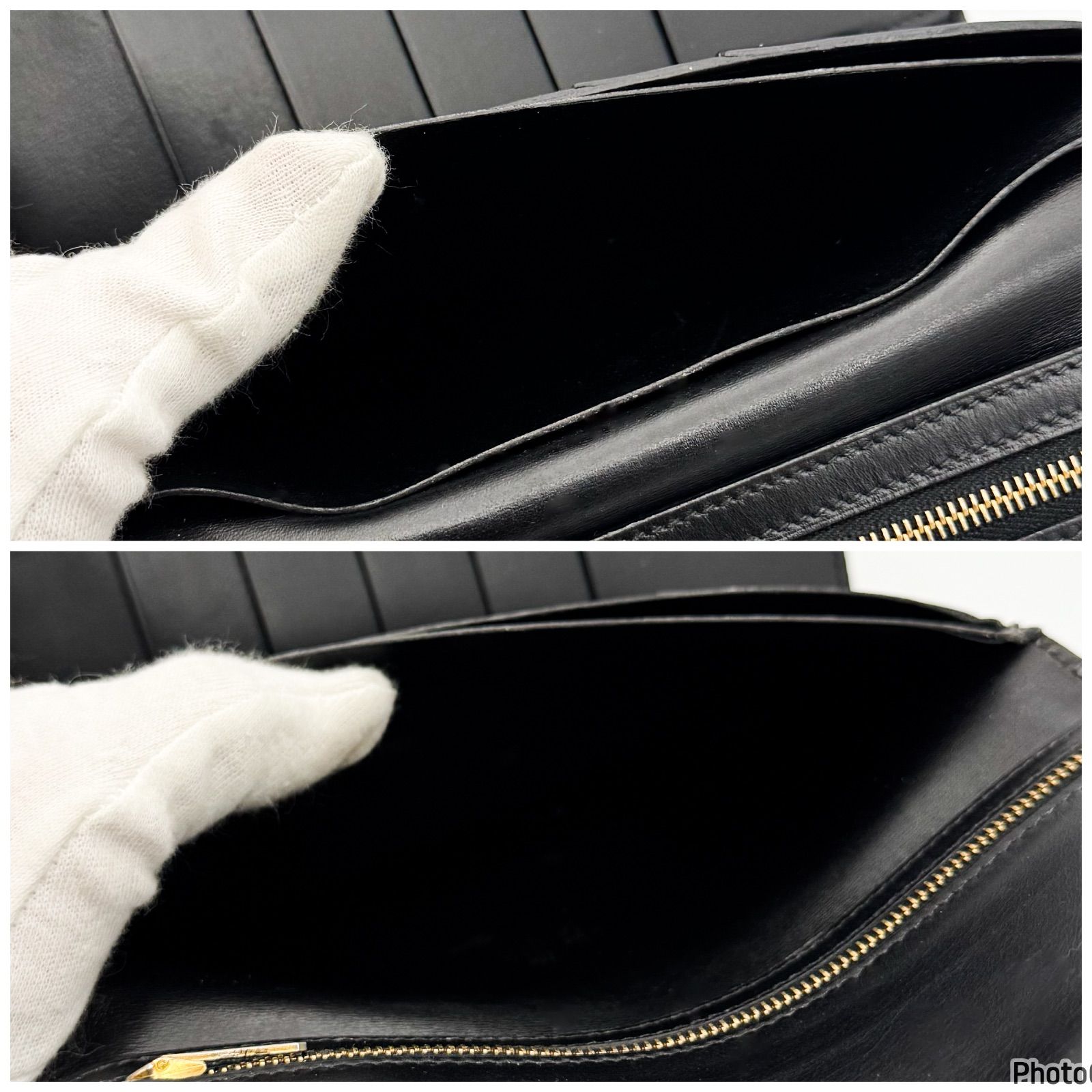 エルメス✨ベアン✨デュプリ✨三つ折り長財布✨ブラック - メルカリ