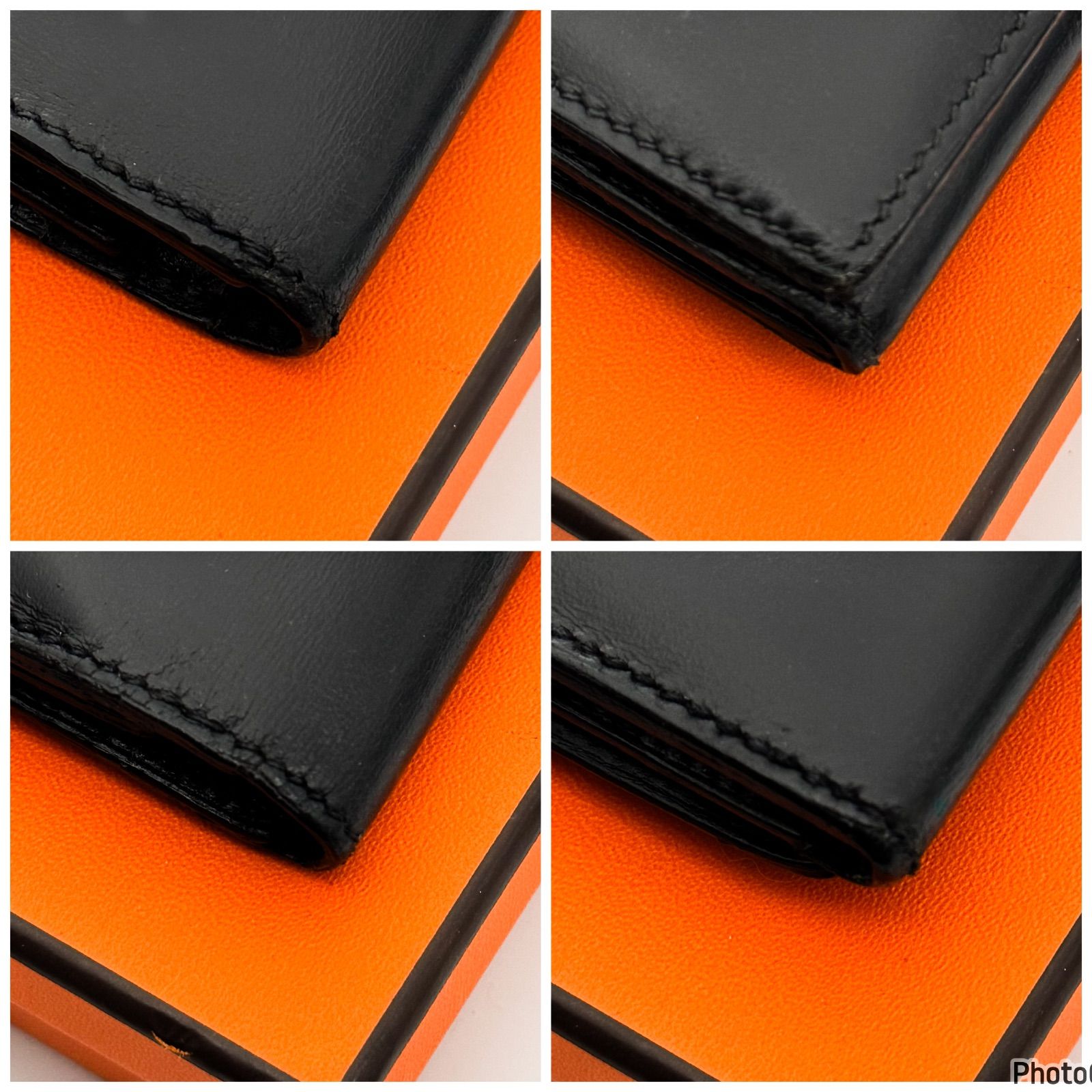 エルメス✨ベアン✨デュプリ✨三つ折り長財布✨ブラック - メルカリ