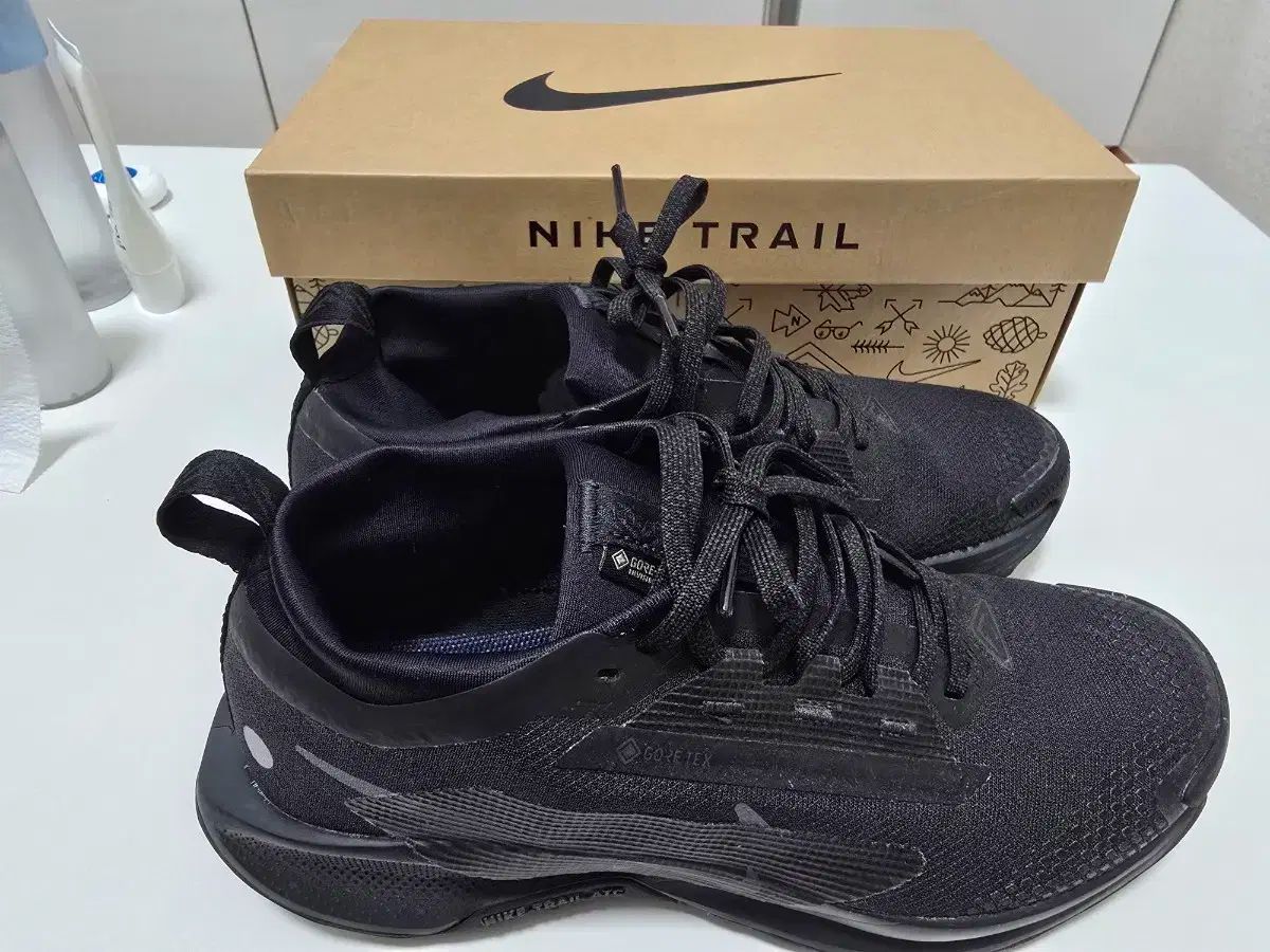 ナイキ ペガサス トレイル5 GORE-TEX ブラック スニーカー ほぼ