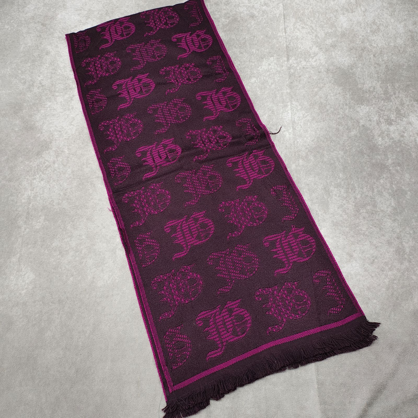 John Galliano ジョンガリアーノ ロゴ ウール マフラー ストール