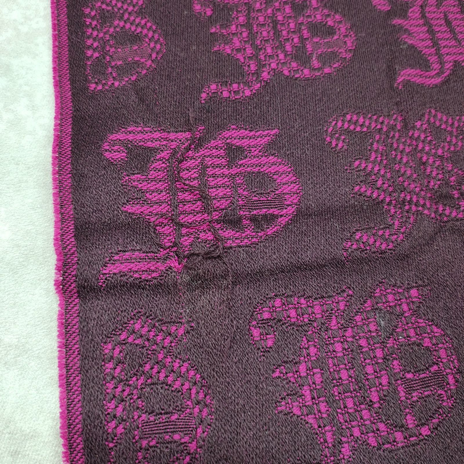 John Galliano ジョンガリアーノ ロゴ ウール マフラー ストール