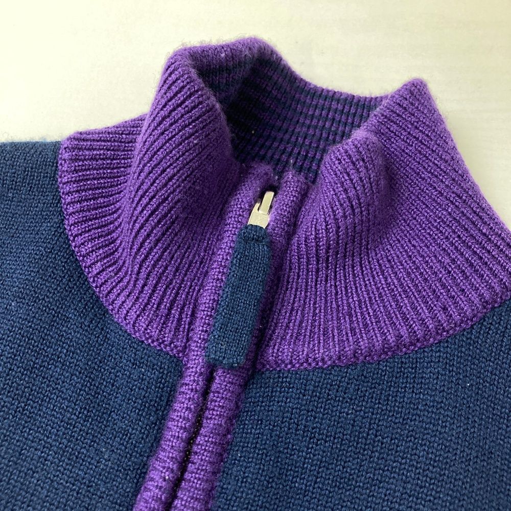 サイズ M BEAMS GOLF ビームスゴルフ 長袖 ニット ジップジャケット ネイビー系 240101541447 ゴルフウェア レディース ストスト LLC-HASEGAWATOSO_COM