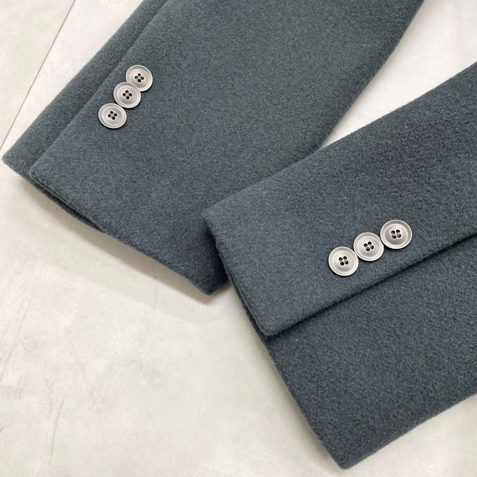 mici ミチ ピーコート ショート ダブル ウール ブルー レディース M GULLKHAN_COM