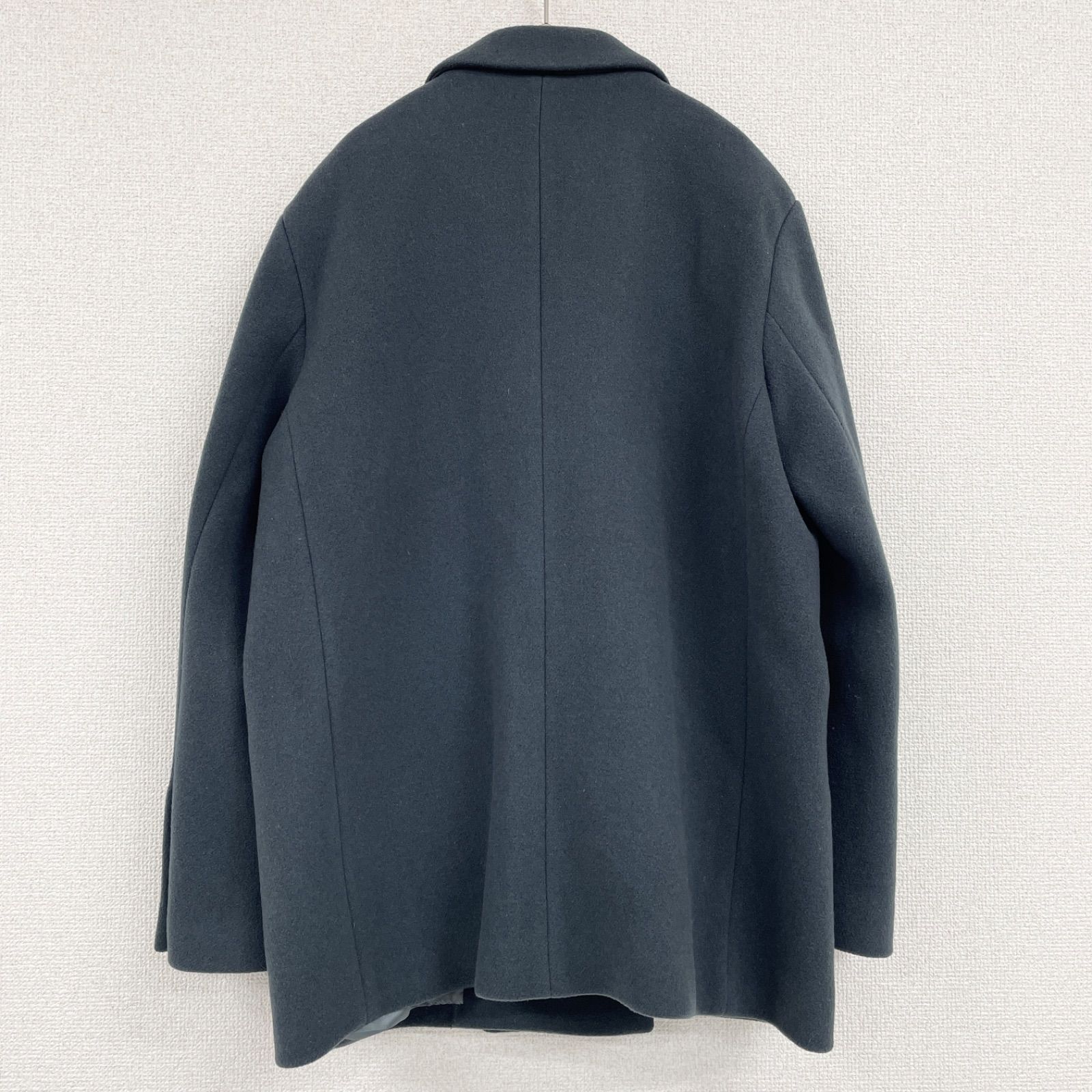 mici ミチ ピーコート ショート ダブル ウール ブルー レディース M