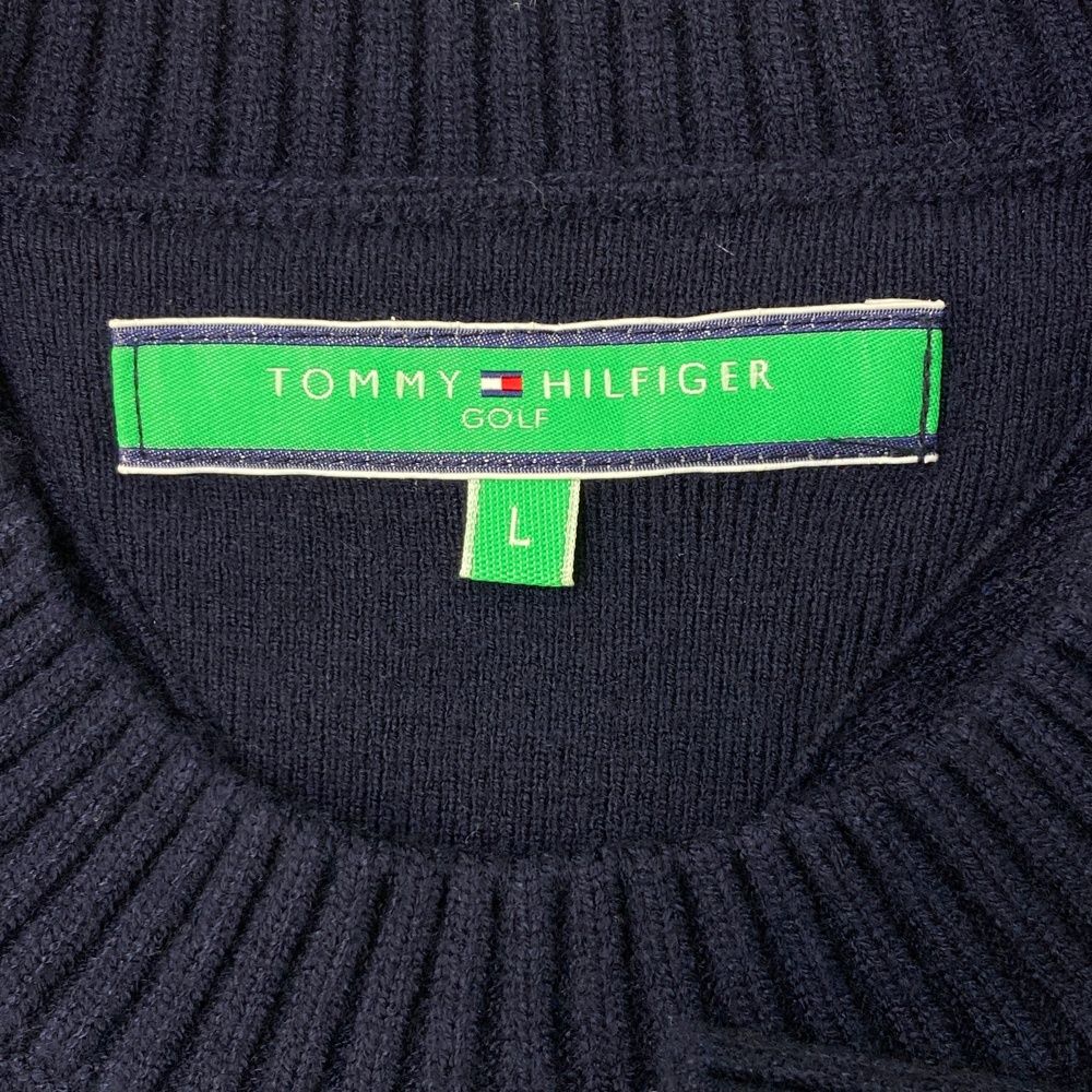 サイズ：L TOMMY HILFIGER GOLF トミー ヒルフィガーゴルフ  ニットセーター  ネイビー系 [241003000414] ゴルフウェア レディース ストスト