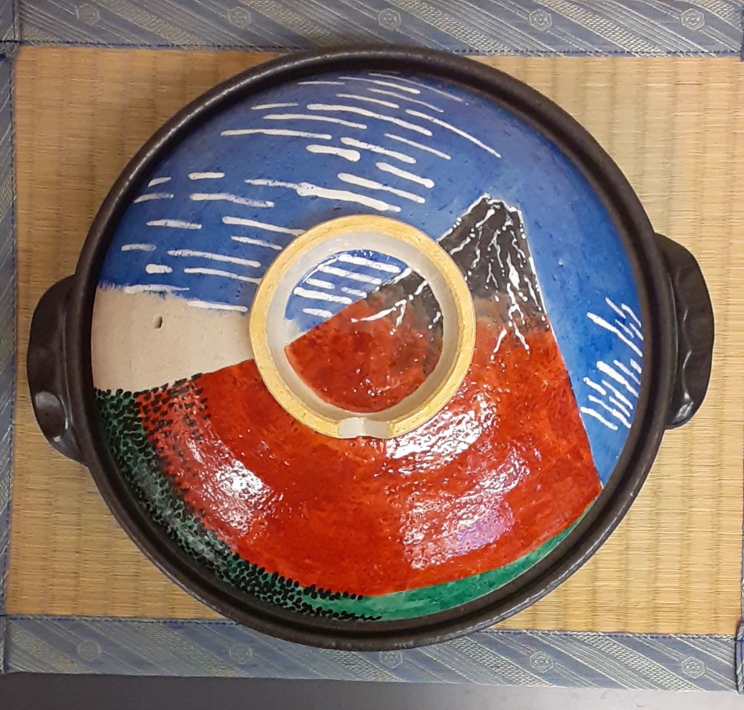 京都清水焼「赤富士