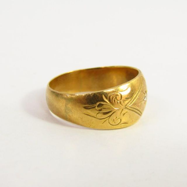 K18 金 ゴールド リング 指輪 メレダイヤモンドリング 約16号 約7.2g