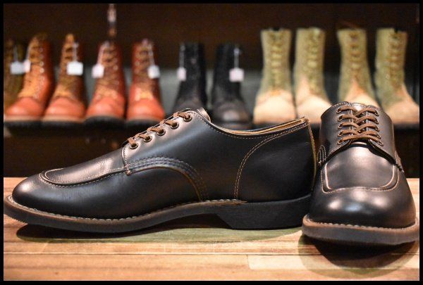9D 18年 レッドウィング 8070 スポーツ オックスフォード 黒 クローンダイク モックトゥ 短靴 ブーツ redwing HOPESMORE GP163