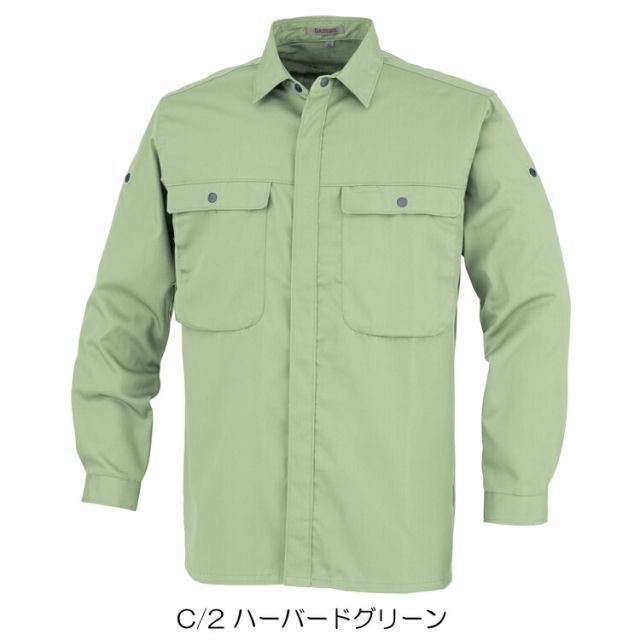 種類14：ハーバードグリーン/LL 大川被服 KANSAI 55514 51長袖シャツ