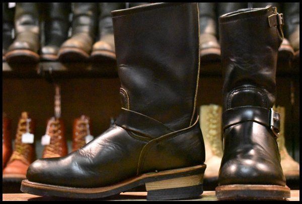 5.5D PT91プリント レッドウィング 2268 エンジニア ブラッククローム スチールトゥ プルオン ブーツ redwing HOPESMORE GP165