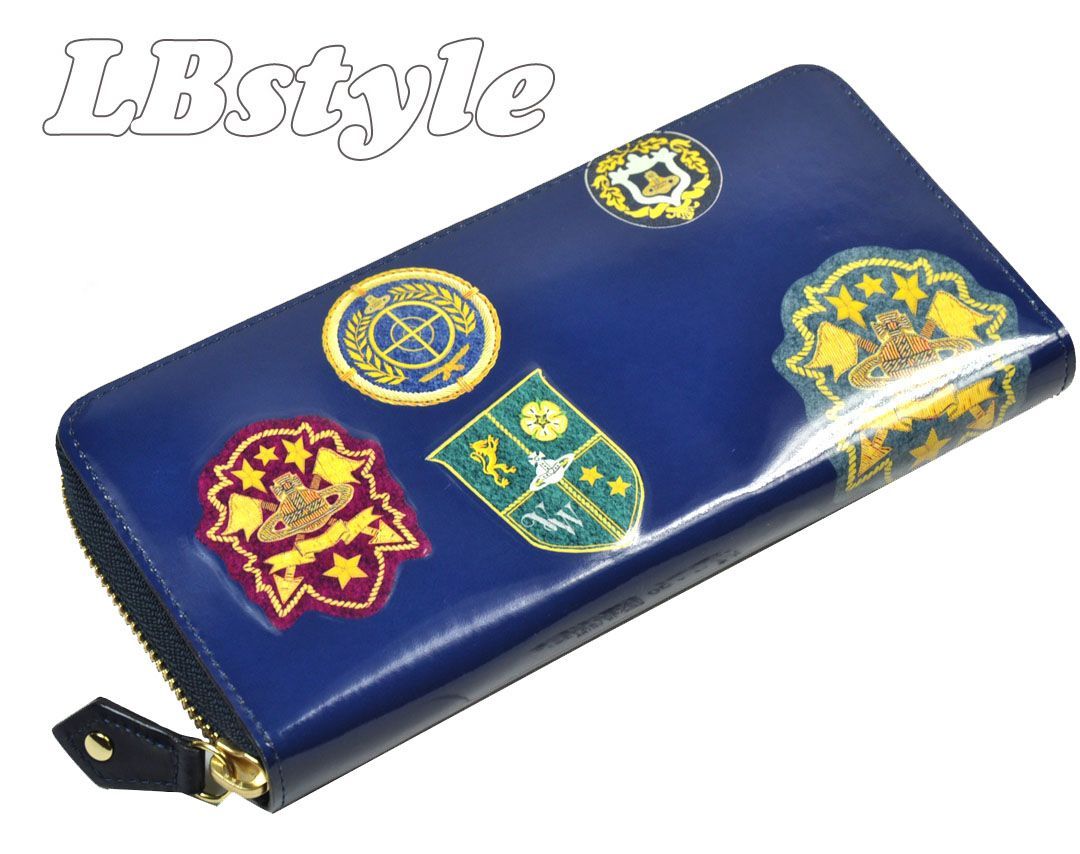 ヴィヴィアン 長財布 メンズ ヴィヴィアン ウエストウッド 長財布 メンズ 財布 vivienne westwood エンブレム牛革 小銭入れ付き ファスナー長財布 紳士サイフ ヴィヴィアン