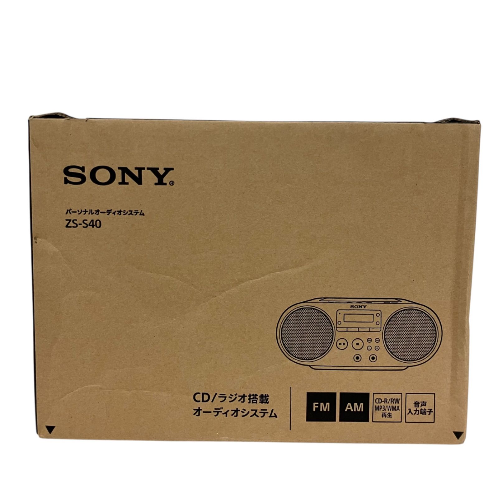 WJ1101 ソニー ZS-S40-W CDラジオ（ホワイト） ラジオ SONY - メルカリ