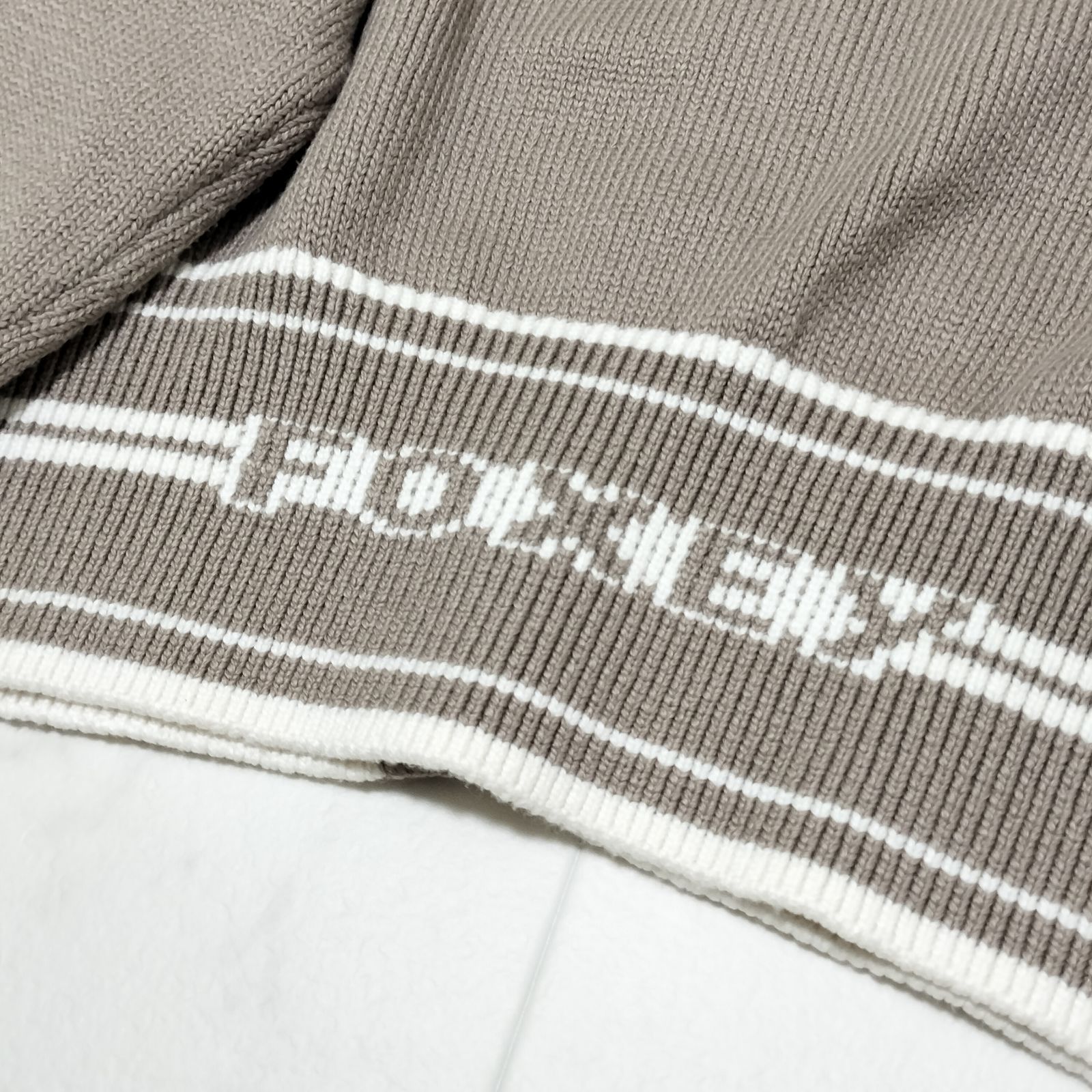 FOXEY YORK SPORTS フォクシーニューヨーク ブランドロゴ Vネック カーディガン 38 M