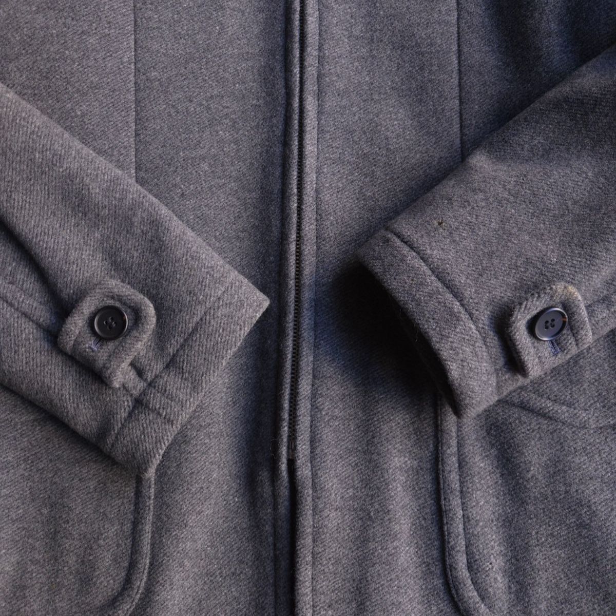 TAKEO KIKUCHI ダッフルコート L 毛100％ グレー TAKEO KIKUCHI タケオキクチ Vintage Wool Zip Duffle Coat ダッフル