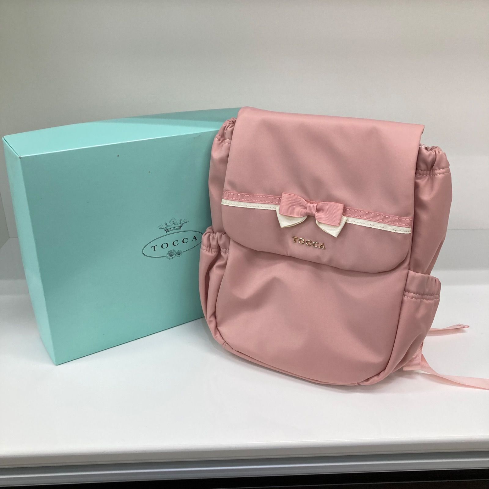 未使用品 TOCCA BAMBINI トッカ バンビーニ ピンク リボン付きリュック
