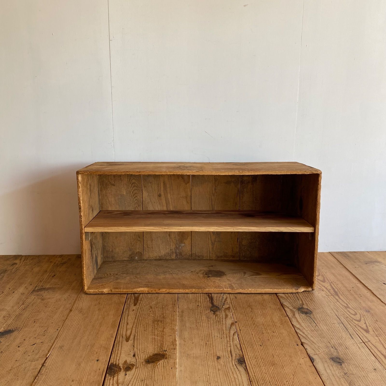 アンティーク チェスト 棚 本棚 ローボード 無垢材 無塗装 y199
