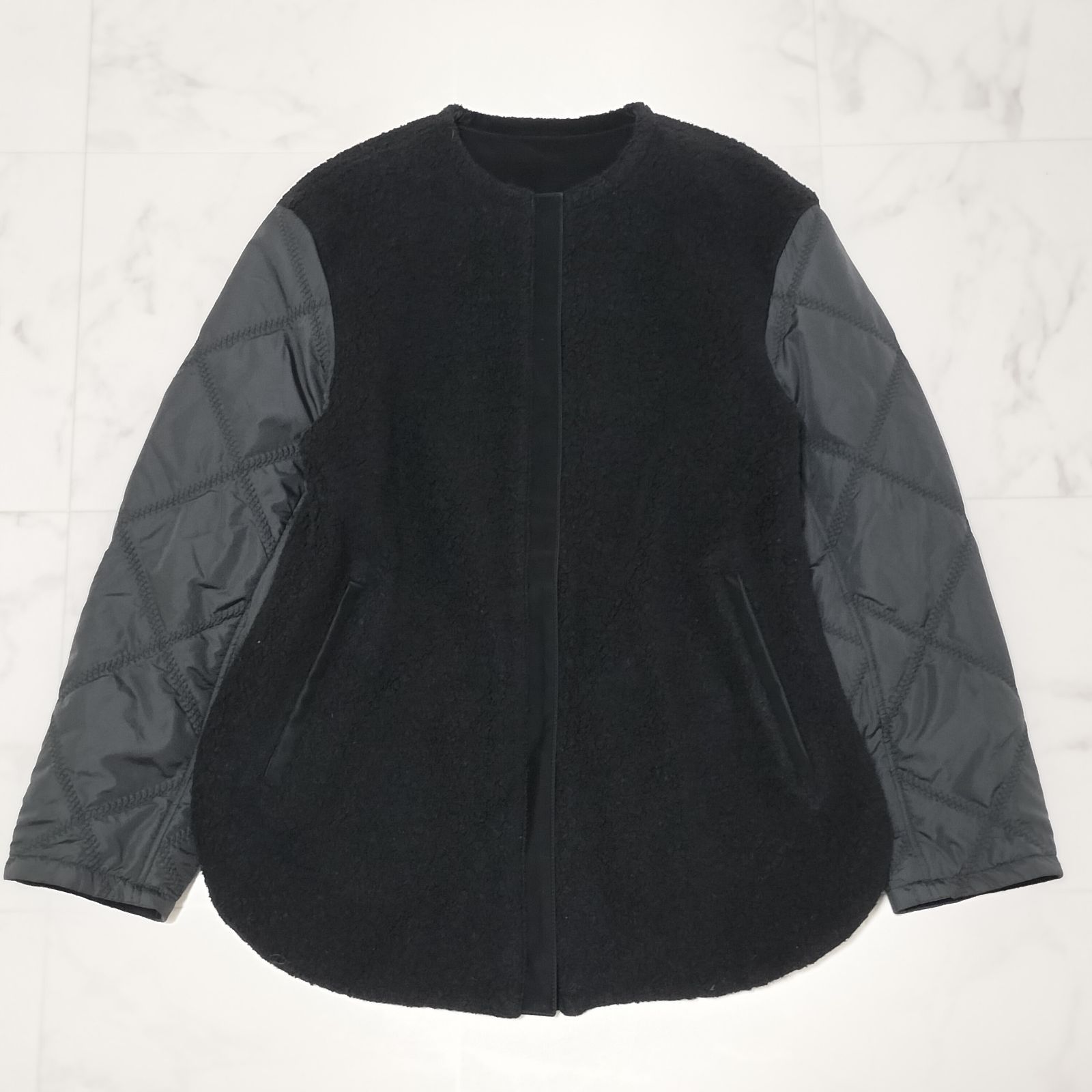 ICB アイシービー ラミネートパイルキルト リバーシブルジャケット