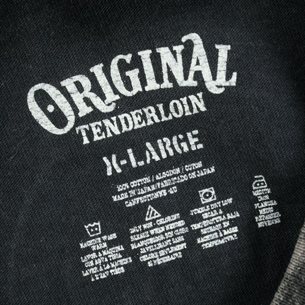 Size【XL】 TENDERLOIN テンダーロイン TEE LS ACID WASH XXX BLACK