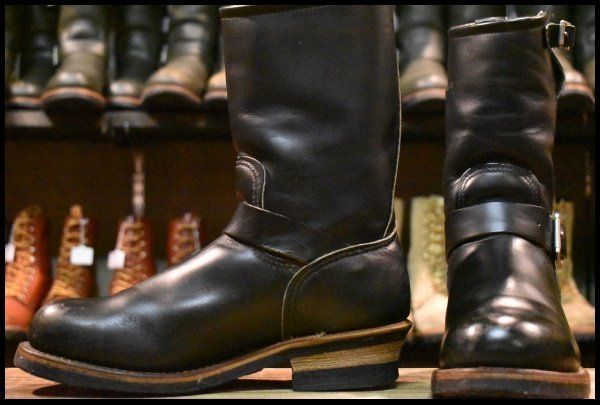 8D PT99刺繍 レッドウィング 8270 ナイフポケット エンジニア ブラック 黒 スチールトゥ ブーツ redwing HOPESMORE GP169