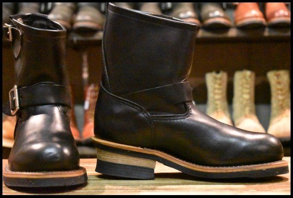 5 D 06年 レッドウィング 2973 ショート エンジニア 黒 スチールトゥ ホーウィン クロムエクセル ブーツ redwing FJ 297