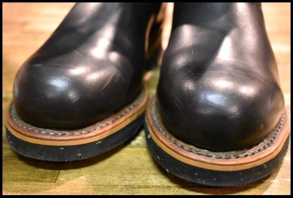  5 D 06年 レッドウィング 2973 ショート エンジニア 黒 スチールトゥ ホーウィン クロムエクセル ブーツ redwing FJ 297 エンジニアブーツ ブーツ 革靴
