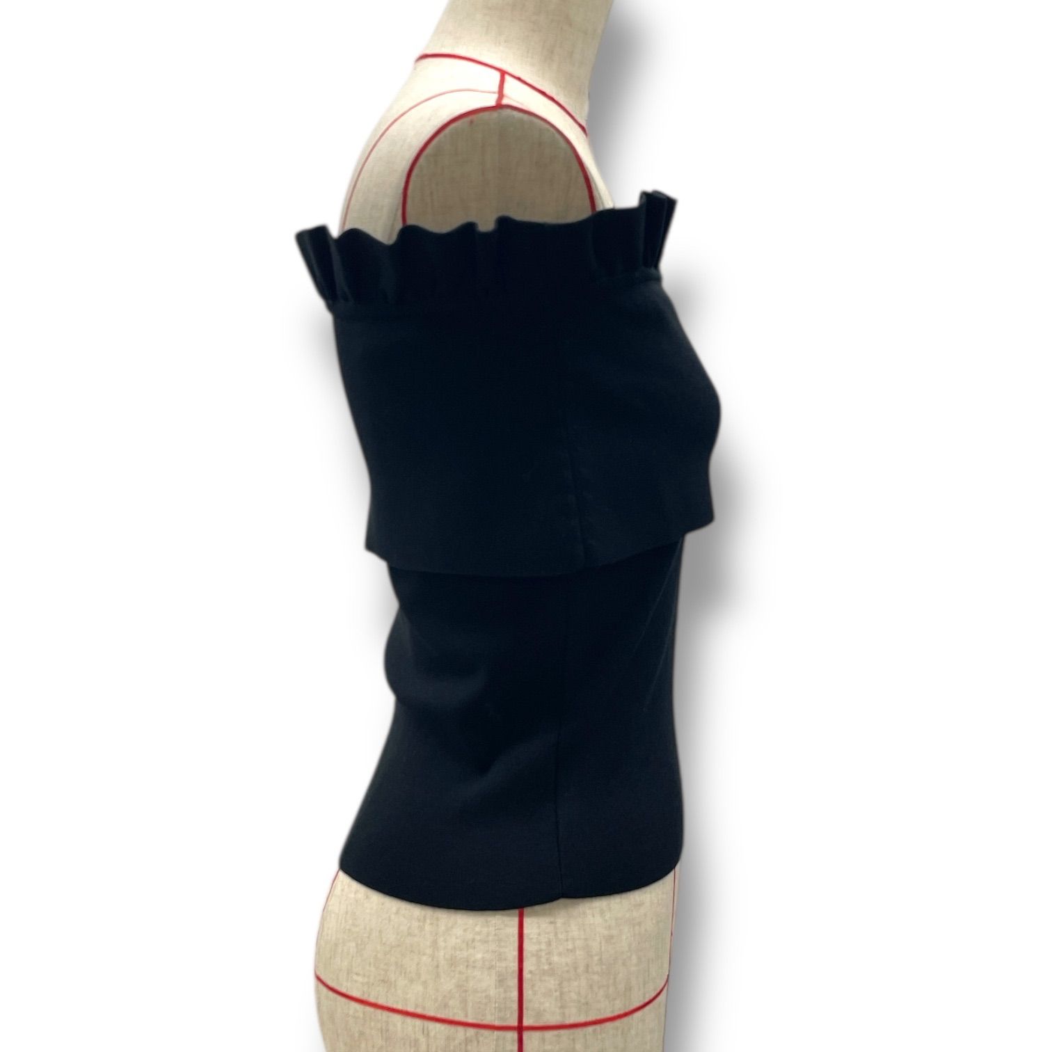 Her lip to ハーリップトゥ Ruche Off Shoulder Knit Top ルーシュオフ