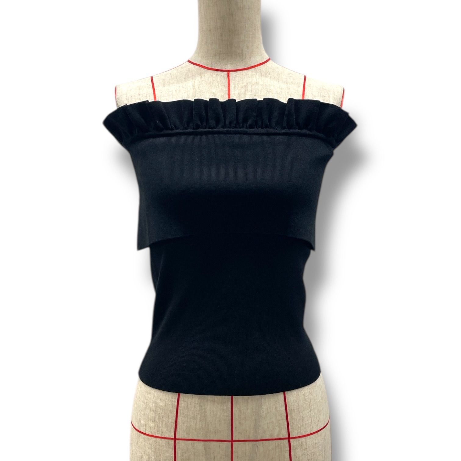 Her lip to ハーリップトゥ Ruche Off Shoulder Knit Top ルーシュオフ