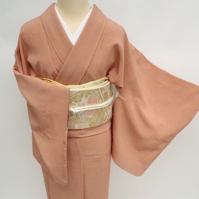 ✾まめ藤✾m2194 正絹 仕付け糸付き 手縫い仕立て 色無地