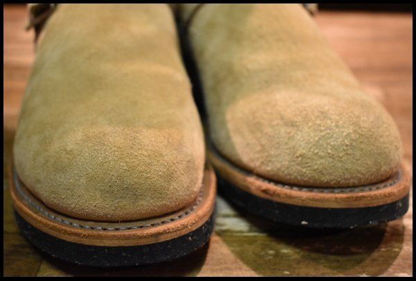 7.5 D PT 91刺繍 レッドウィング 8268 スエード エンジニア タン ラフアウト スチールトゥ ベージュ ブーツ redwing FJ 303