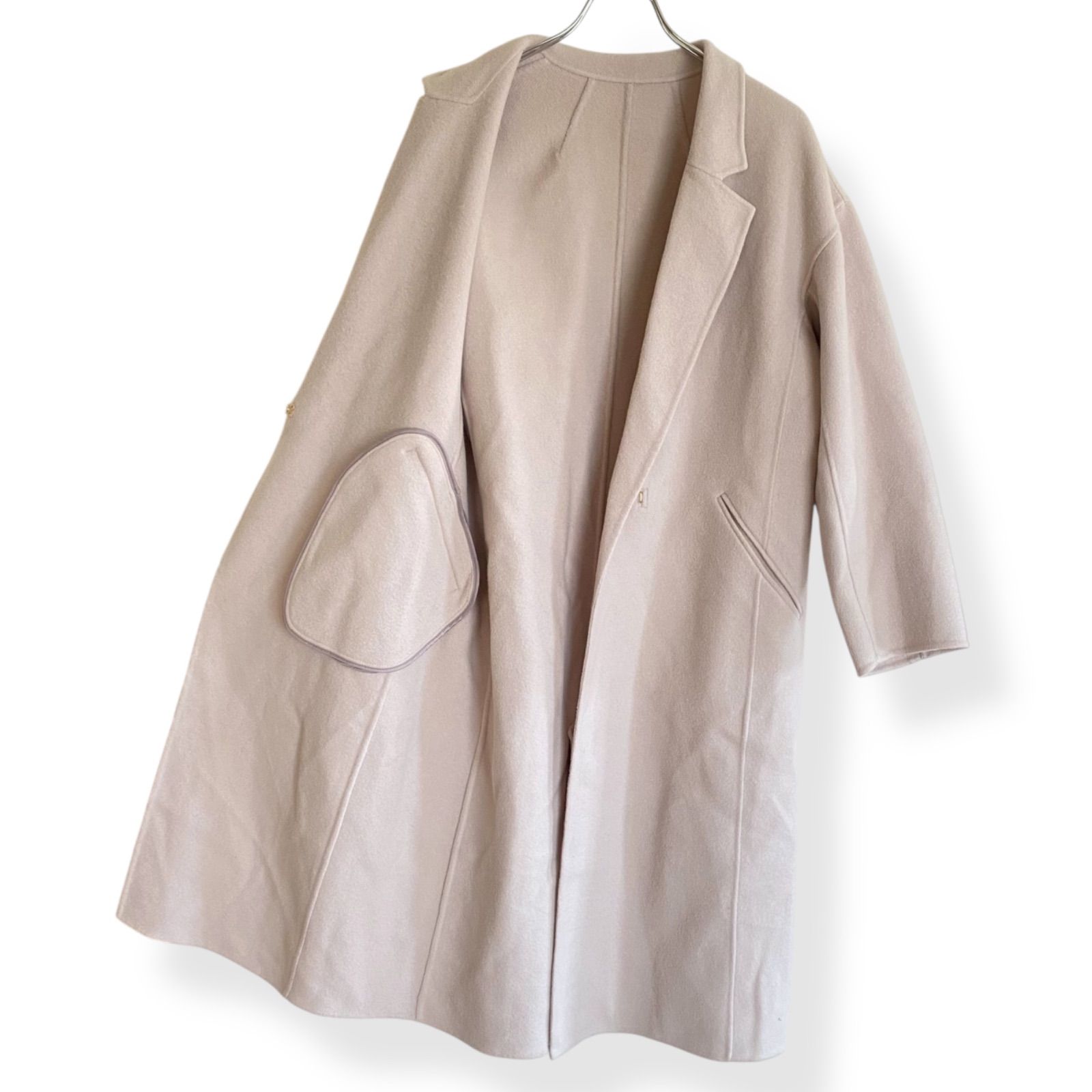 UNITED ARROWS GREEN LABEL RELAXING ロングコート ライトベージュ 毛 