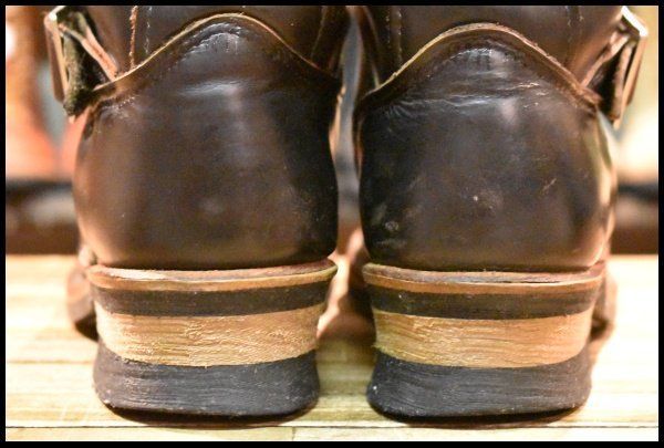  7.5 D PT 91プリント 94年 レッドウィング 2268 エンジニア ブラッククローム スチールトゥ プルオン ブーツ redwing FJ 304 エンジニアブーツ ブーツ 革靴