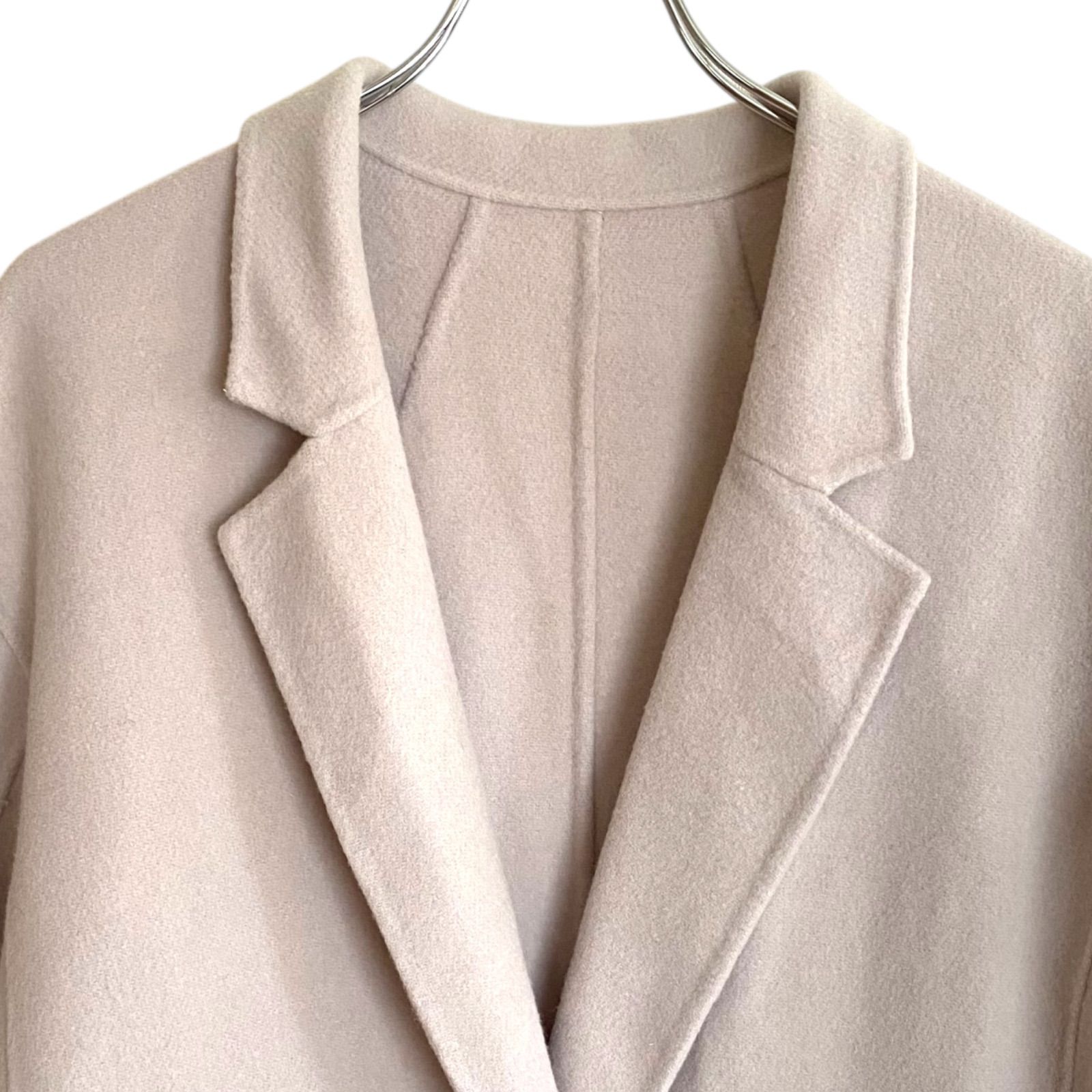 UNITED ARROWS GREEN LABEL RELAXING ロングコート ライトベージュ 毛 
