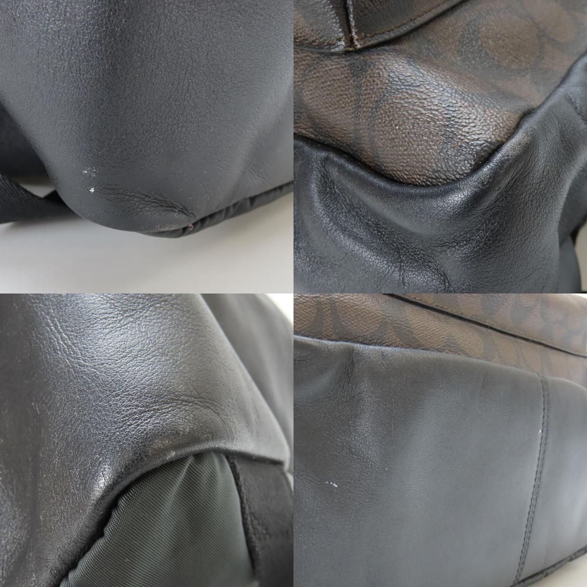 コーチ リュック デイパック F58314 シグネチャー PVC レザー ダークブラウン ブラック カジュアル レディース 女性 COACH DECORATOM_COM_BR