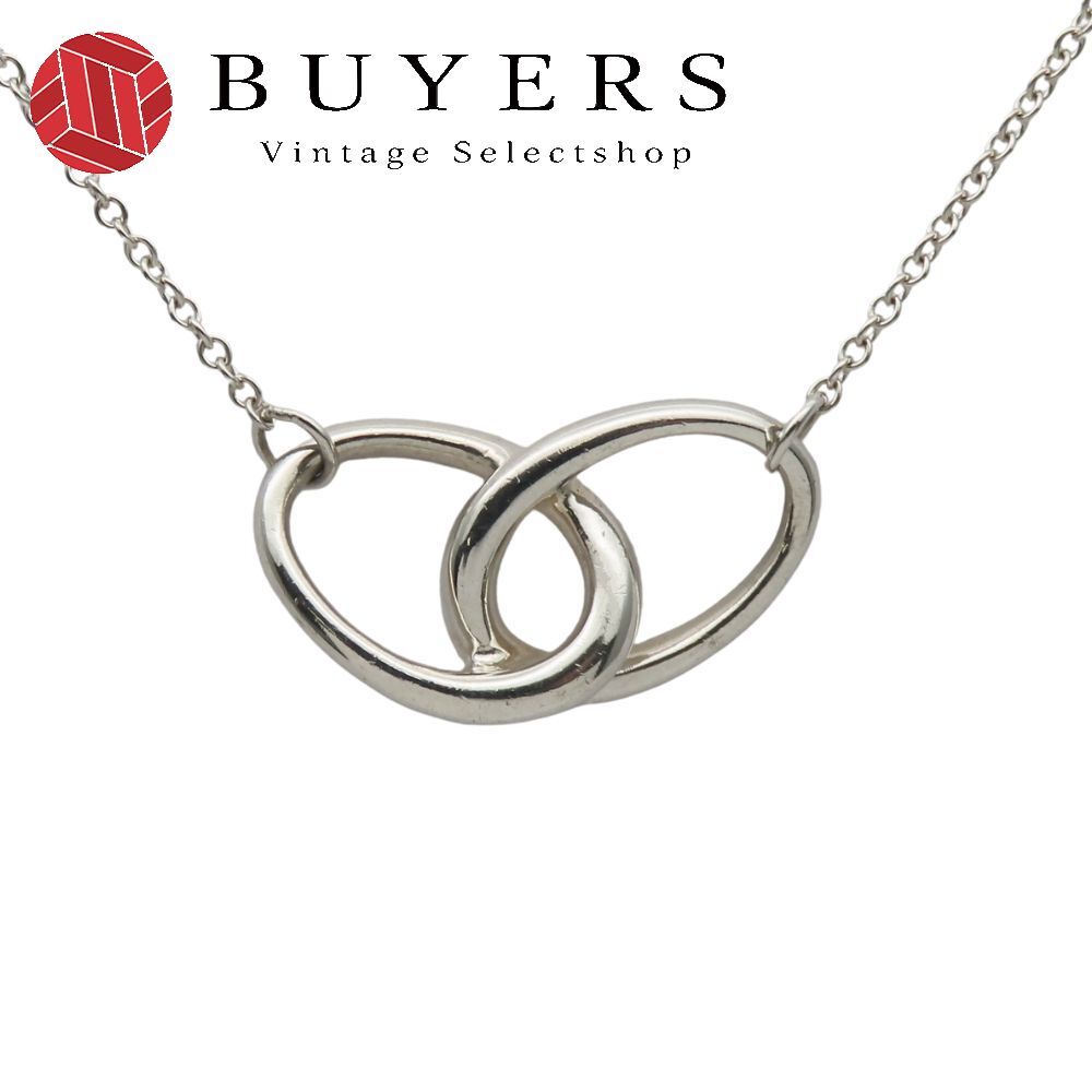 【】 ティファニー ネックレス ダブルループ シルバー925 約2.7g シルバー エルサペレッティ アクセサリー 小物 レディース 女性 TIFFANY&Co.
