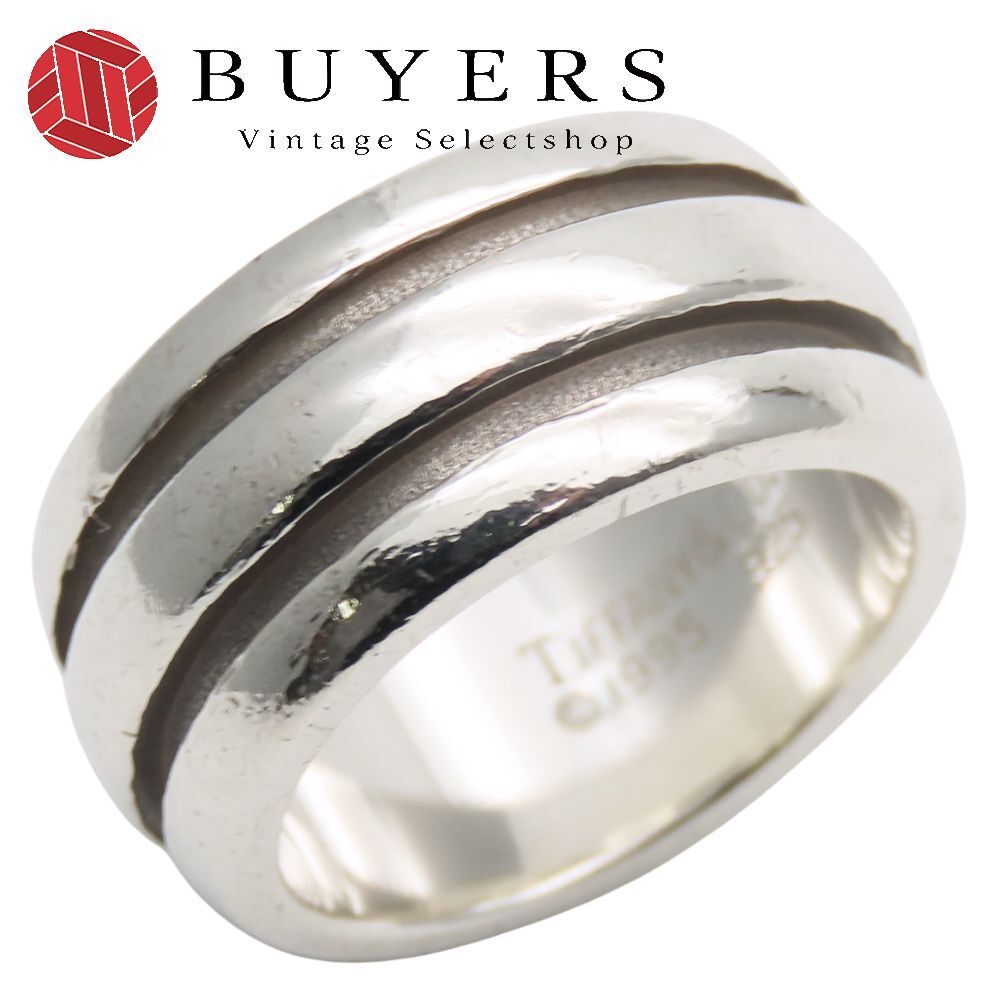 中古】 ティファニー リング・指輪 グルーブド ダブルライン シルバー
