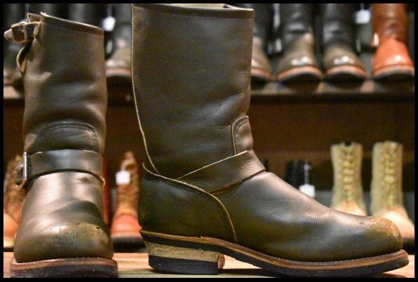 8 D PT 99刺繍 レッドウィング 8273 エンジニア 緑 カンガタン グリーン スチールトゥ ブーツ redwing FJ 306