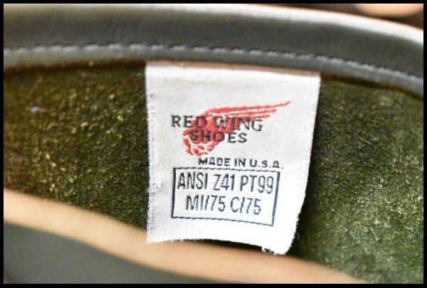 8 D PT 99刺繍 レッドウィング 8273 エンジニア 緑 カンガタン グリーン スチールトゥ ブーツ redwing FJ 306