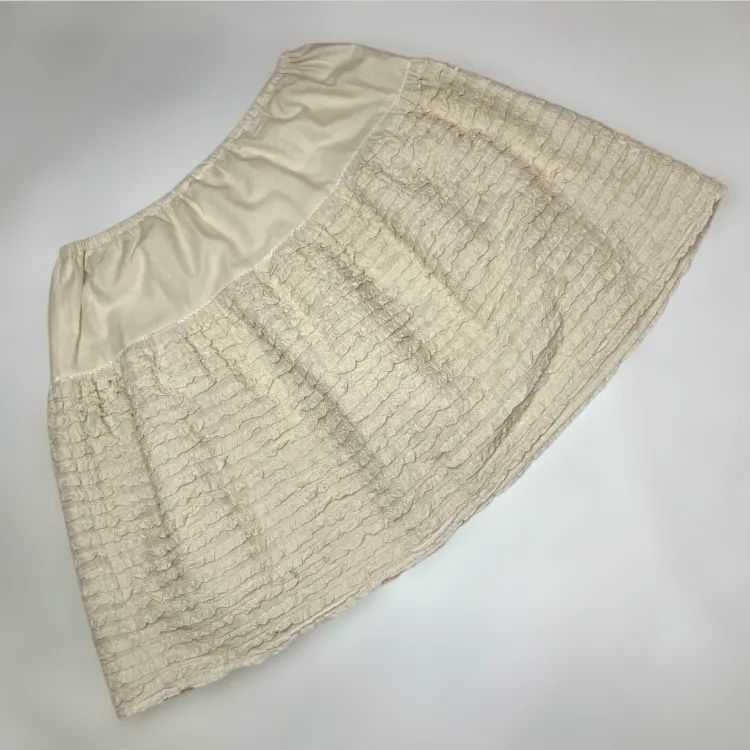 ピンクハウス たくし上げリボン付きローンタブリエ キナリ PINK HOUSE