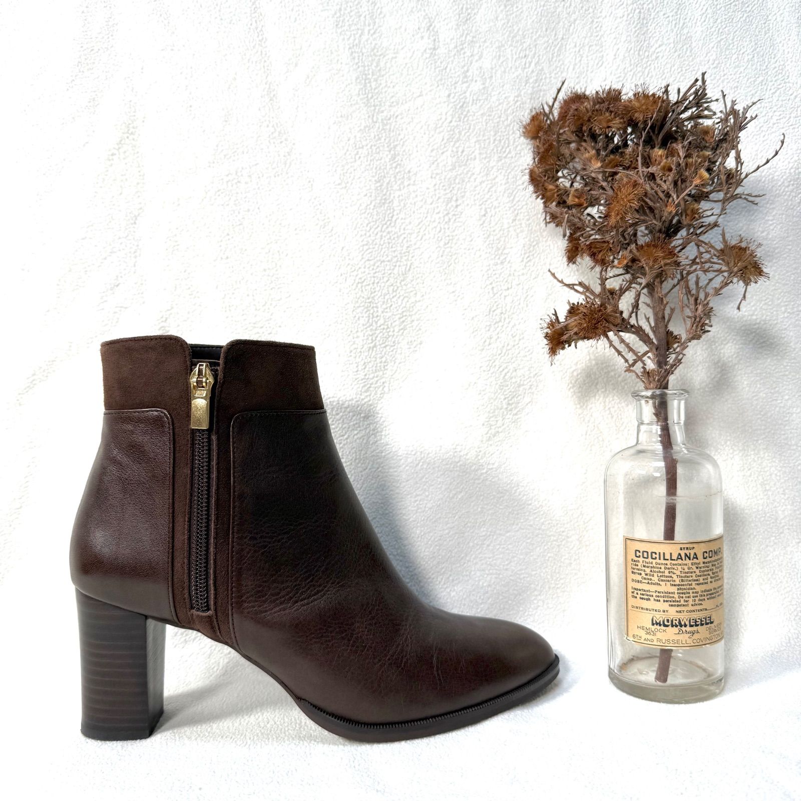 極美品・未使用級✨ダイアナ サイドジップ ポインテッドトゥ レザー