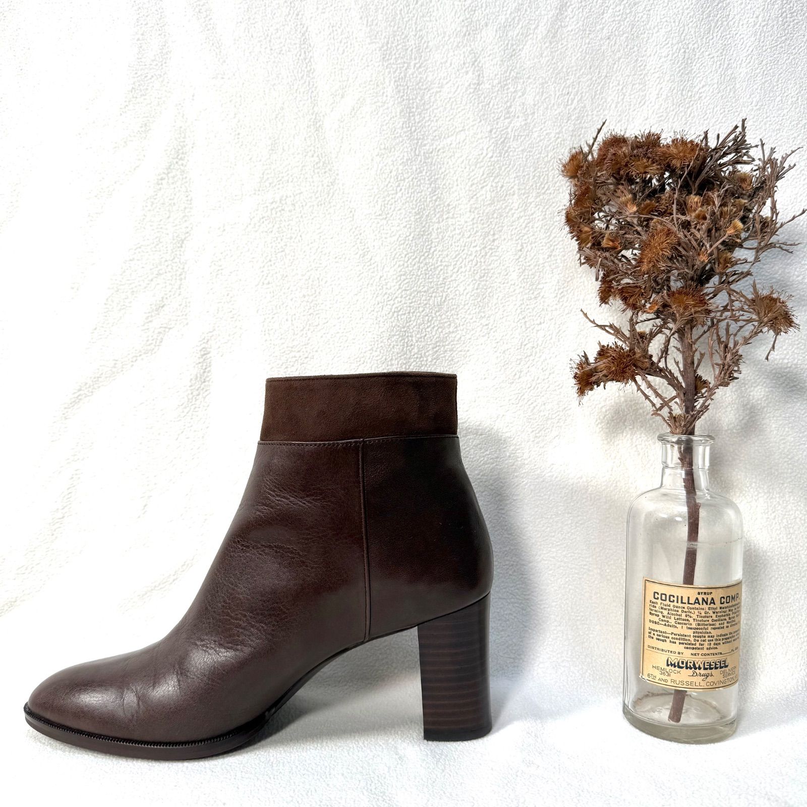 極美品・未使用級✨ダイアナ サイドジップ ポインテッドトゥ レザー