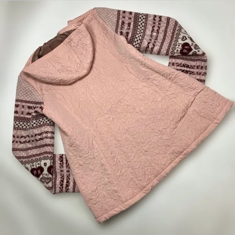 美品】ピンクハウス ピンク 袖ニット キルティングジャケット/2024年