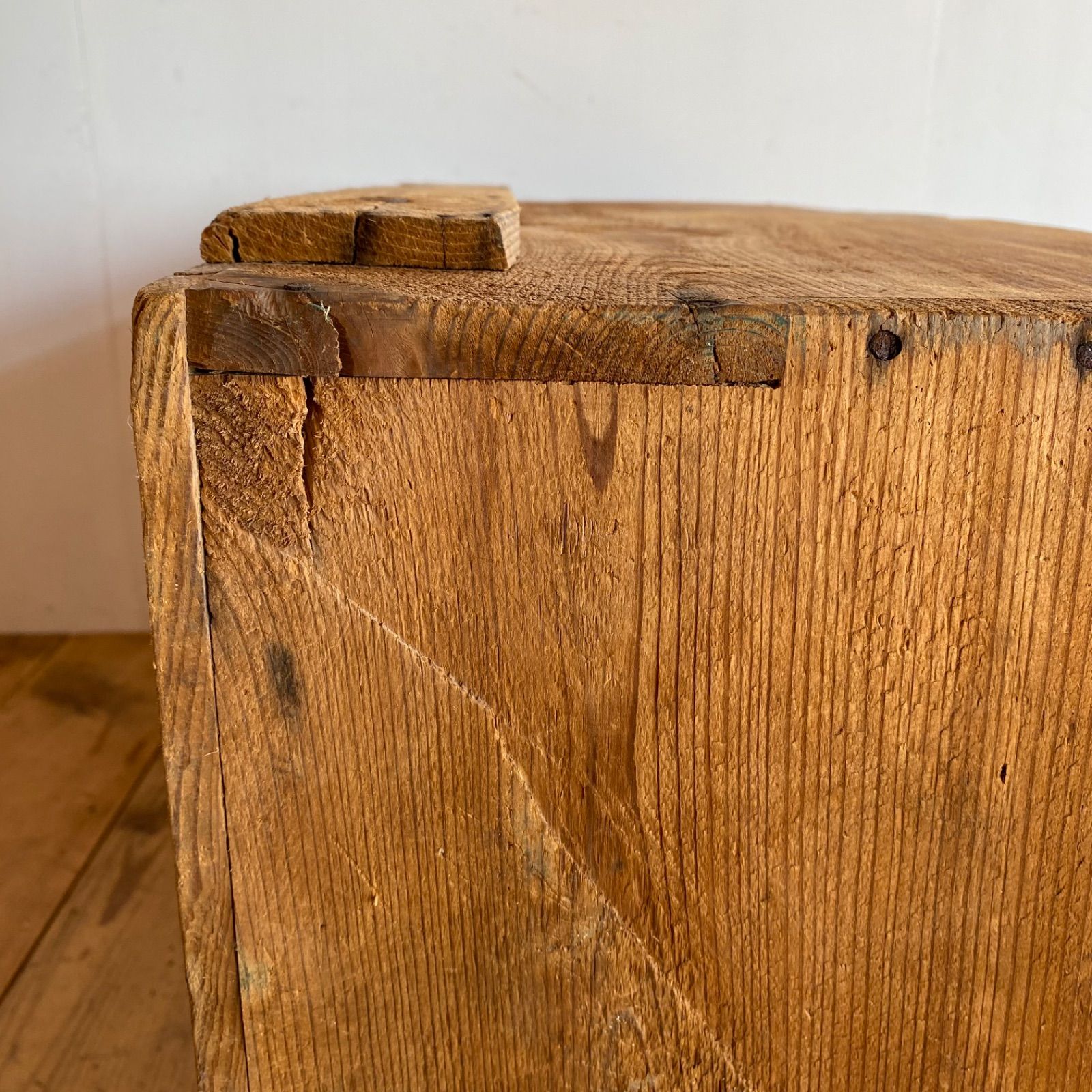 アンティーク チェスト 棚 本棚 ローボード 無垢材 無塗装 y198 - メルカリ