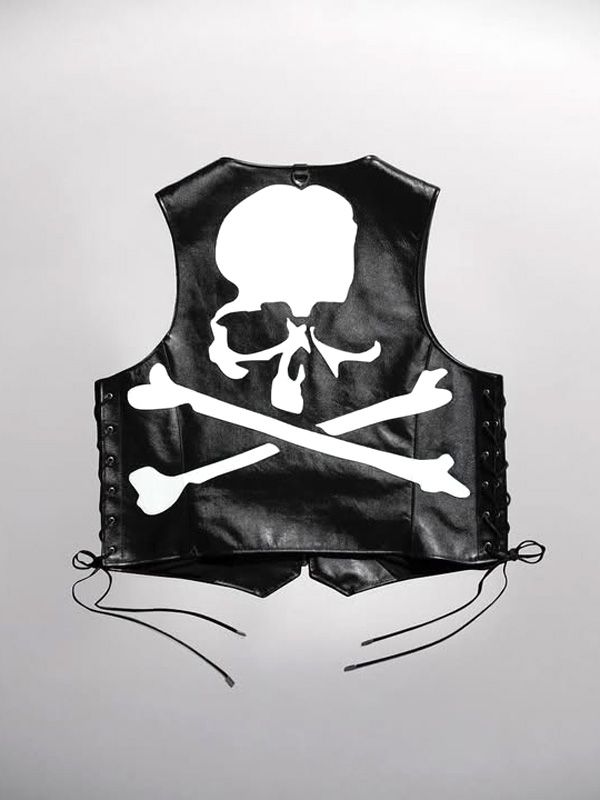 VANSON × WORLD バンソン マスターマインド ワールド レザー ベスト カスタム ステアハイド 牛革 ボーン スカル MW 25 C 15-VE 100 LEATHER VEST CUSTOM ベスト トップス メンズ