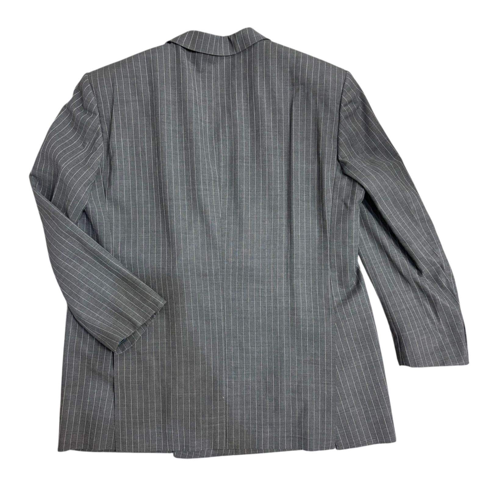 BURBERRY セットアップ ダブルスーツ ジャケット パンツ ベスト 夏用 バーバリー シースルー ストライプ カジュアル グレー メンズ KANDAIZUMI_COM