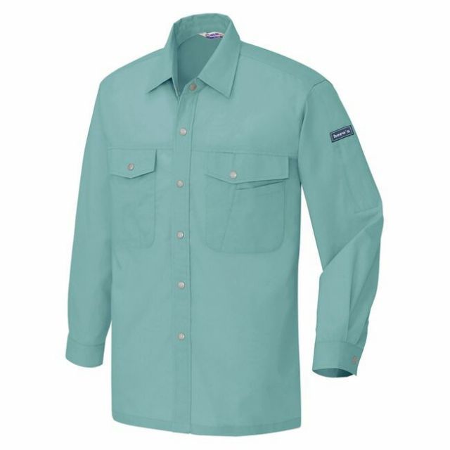 種類30：027ターコイズ/M AZ-967 アイトス 長袖シャツ（男女兼用