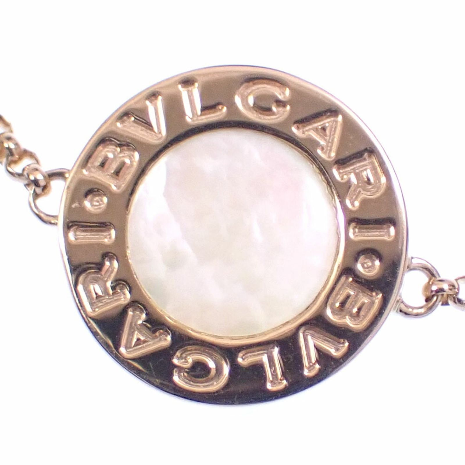 ブルガリ Bvlgari ブルガリ ブルガリ ブルガリ ブレスレット レディース マザーオブパール 18KPG 3.7g 18金 750 ピンクゴールド
